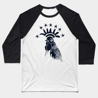 crowned rooster illustration Baseball T-Shirt